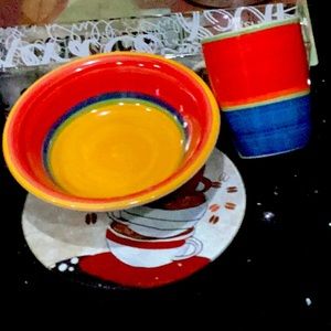 ROYAL NORFOLK MICROWAVE and DISHWASHER SAFE CEREAL/SOUP BOWL AND CUP.